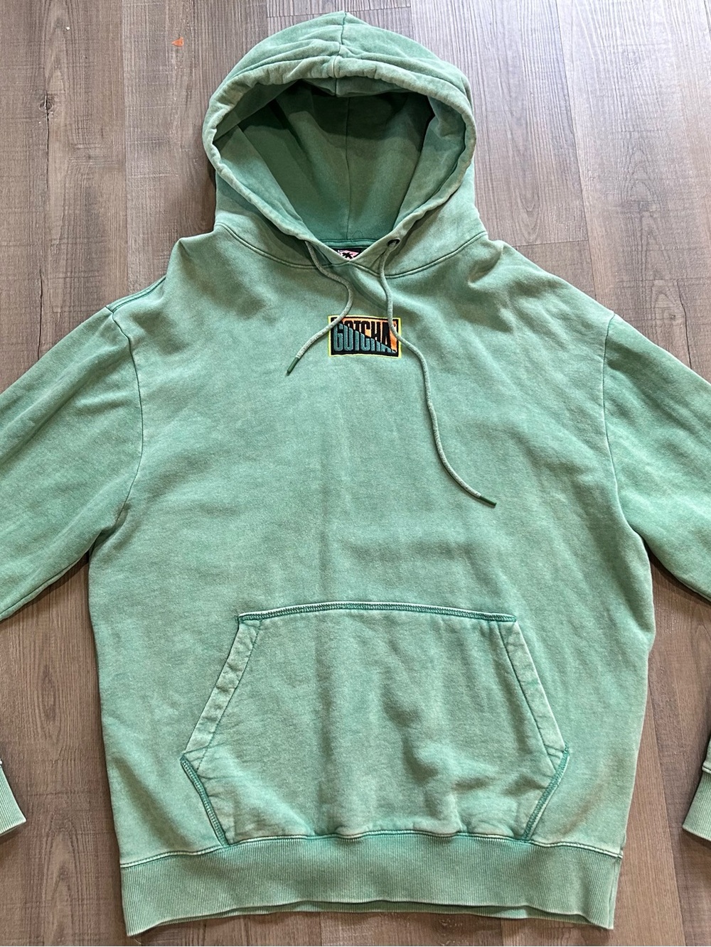 Gotcha Sage Green Hooded Pullover Sweatshirt